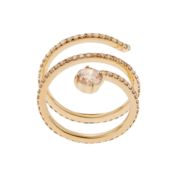 Ileana Makri Grass Seed Spiral Ring Y-LCHD