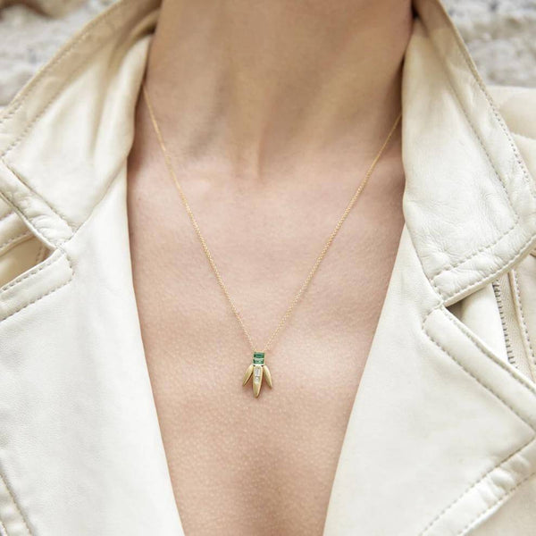 Ileana Makri Grass Straw Pendant Y-D-EM