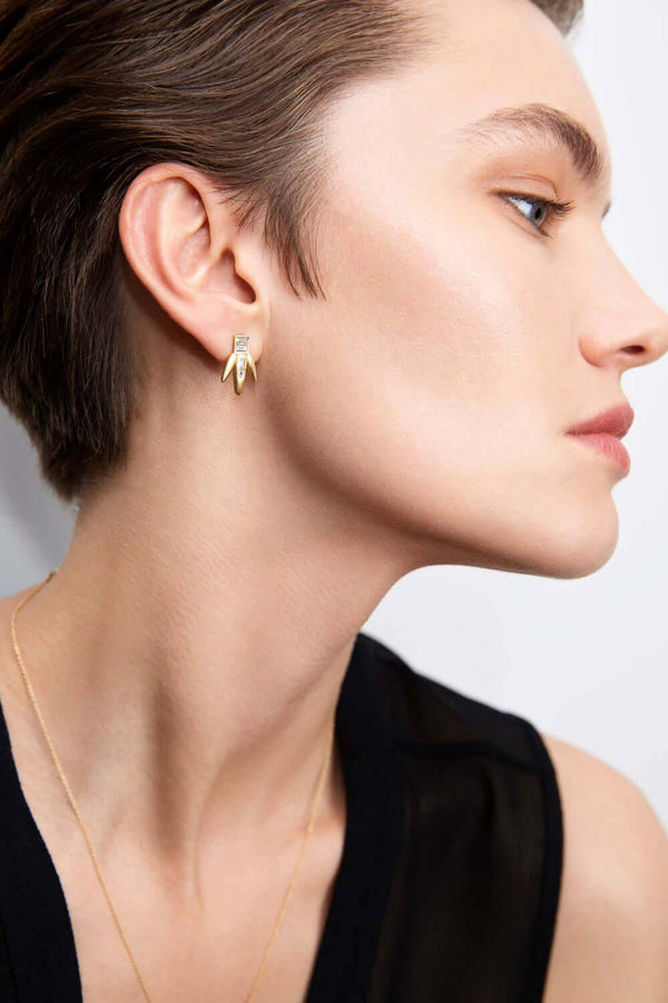 Ileana Makri Grass Straw Studs Y-D