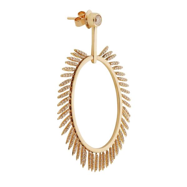 Ileana Makri Grass Sunny Diamond Earrings Y-LCHD