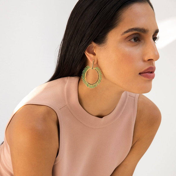 Ileana Makri Grass Sunny Earrings Y-EM