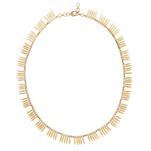 ileana makri Grass Sunny Leaves Necklace Υ-Lchd