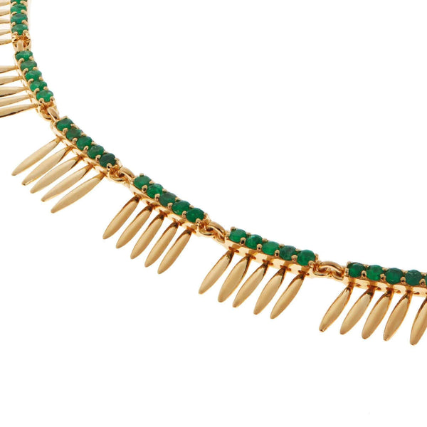 Ileana Makri Grass Sunny Leaves Necklace Y-EM