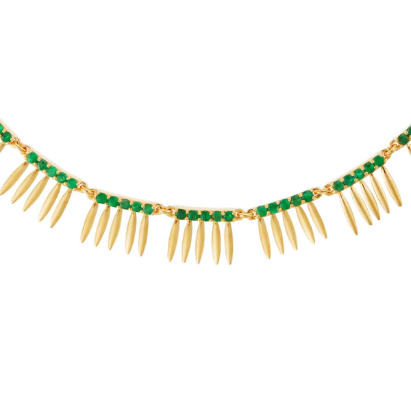 Ileana Makri Grass Sunny Leaves Necklace Y-EM