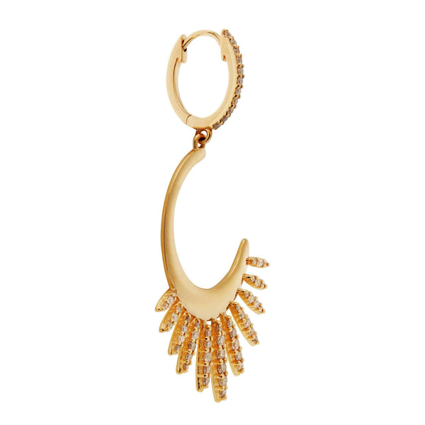 Ileana Makri Grass Sunrise Leaves Earrings Y-CHD