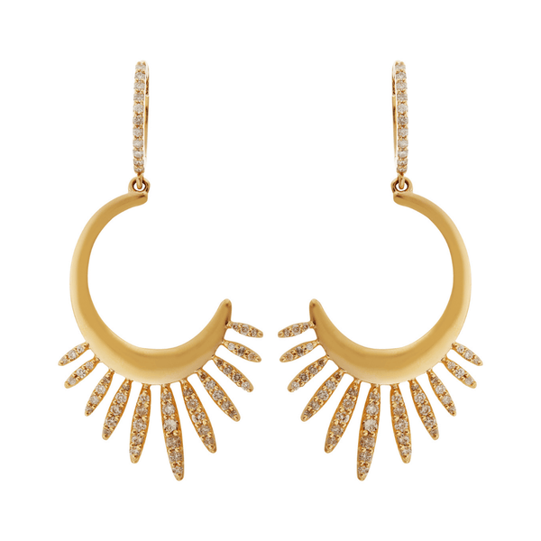 ileana makri Grass Sunrise Leaves Earrings Y-CHD