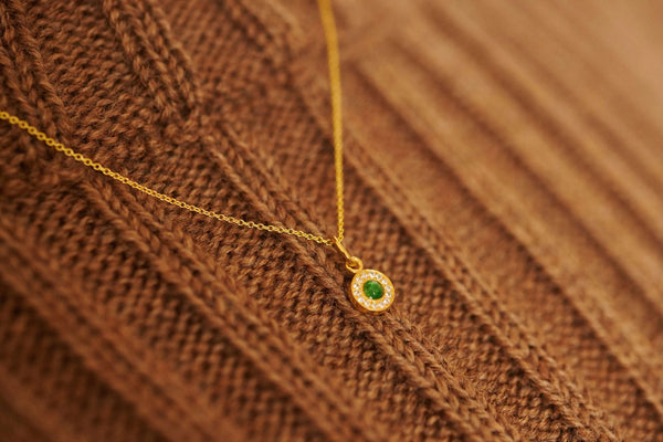 Ileana Makri Green Agate Sun Pendant