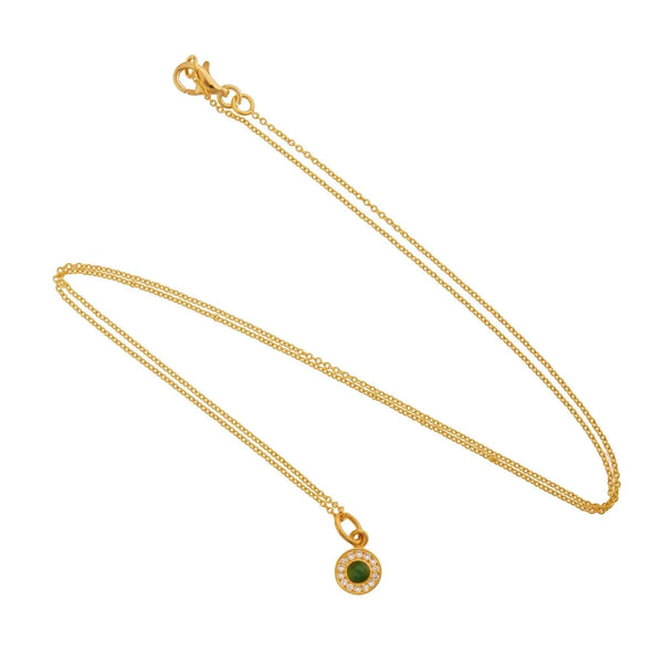 Ileana Makri Green Agate Sun Pendant