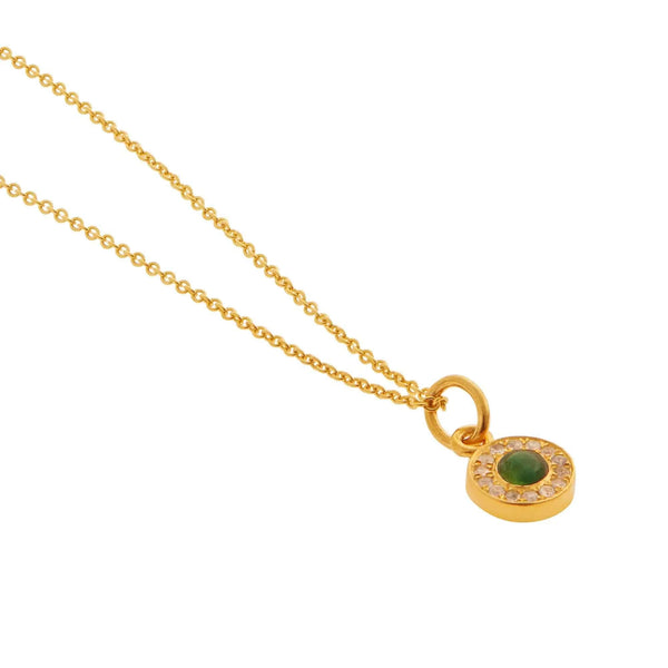 Ileana Makri Green Agate Sun Pendant