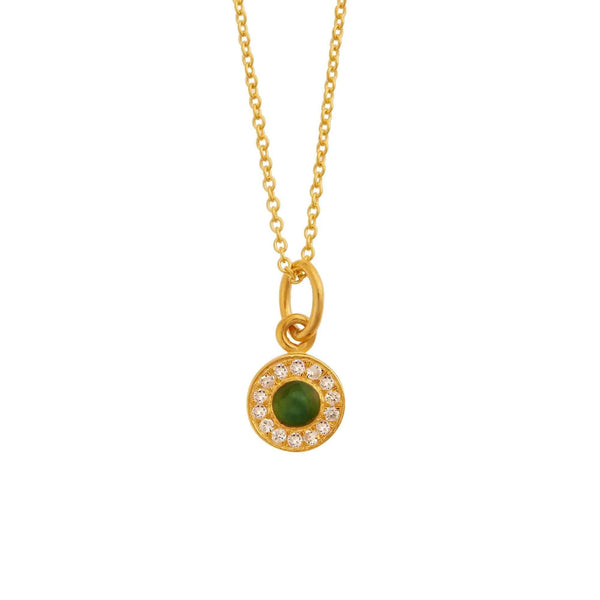 ileana makri Green Agate Sun Pendant