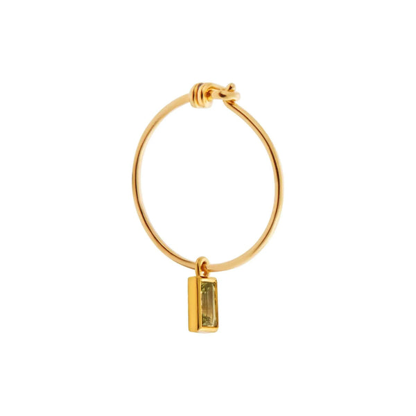 Ileana Makri Green Baguette Sapphire Hoops