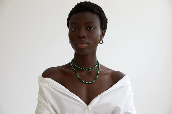 Ileana Makri Green Hematite Beads