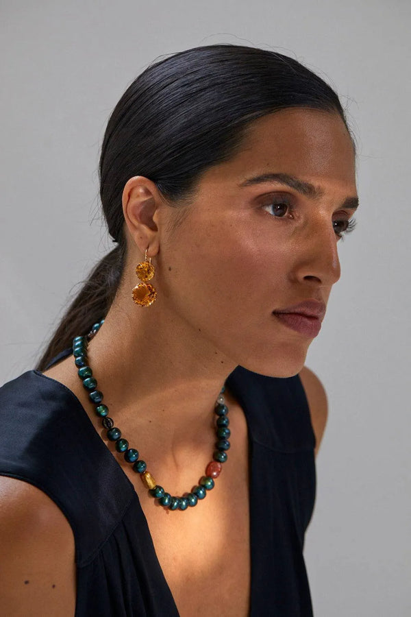 Ileana Makri Green Pearl Beaded Necklace 73 (45cm)