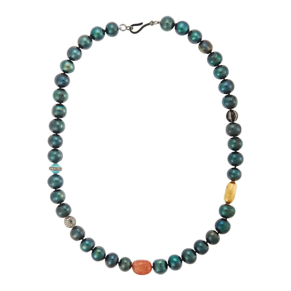 ileana makri Green Pearl Beaded Necklace 73 (45cm)