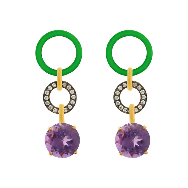 ileana makri Green Twist Purple Amethyst