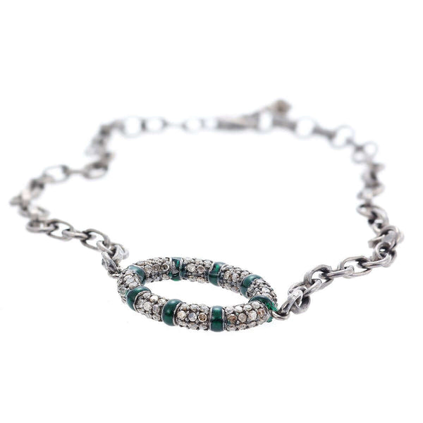 Ileana Makri Grey Diamond Loop Bracelet