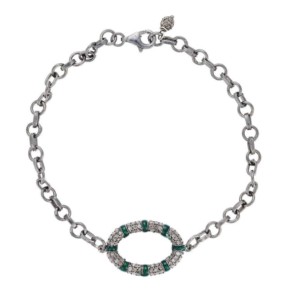ileana makri Grey Diamond Loop Bracelet