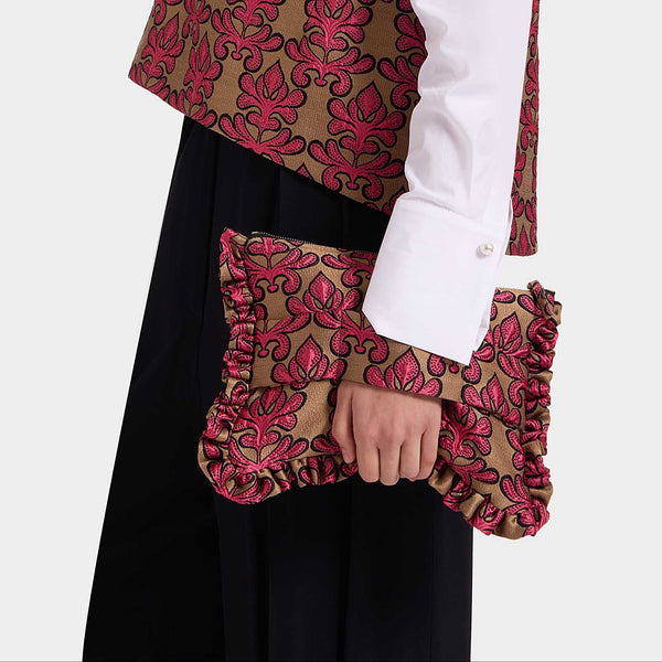Ileana Makri Hand Pochette Herald Fuchsia