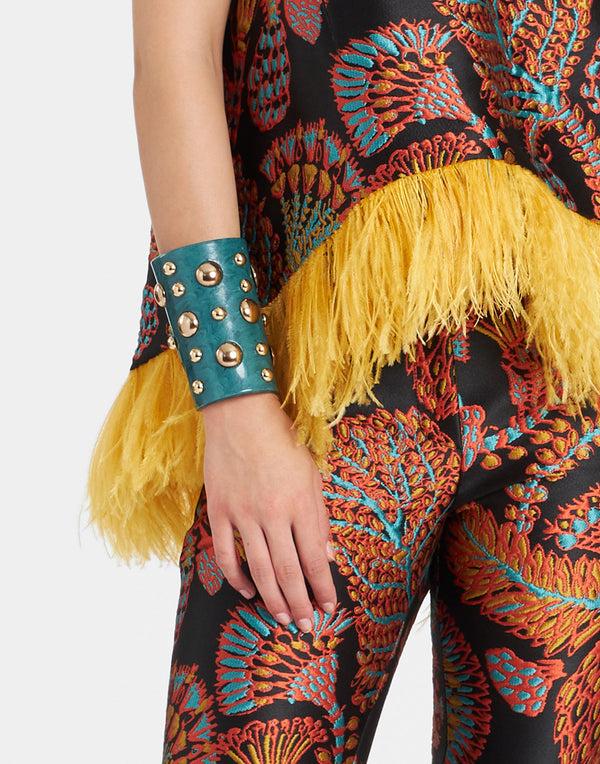 Ileana Makri Hathor Bangle Dark Green