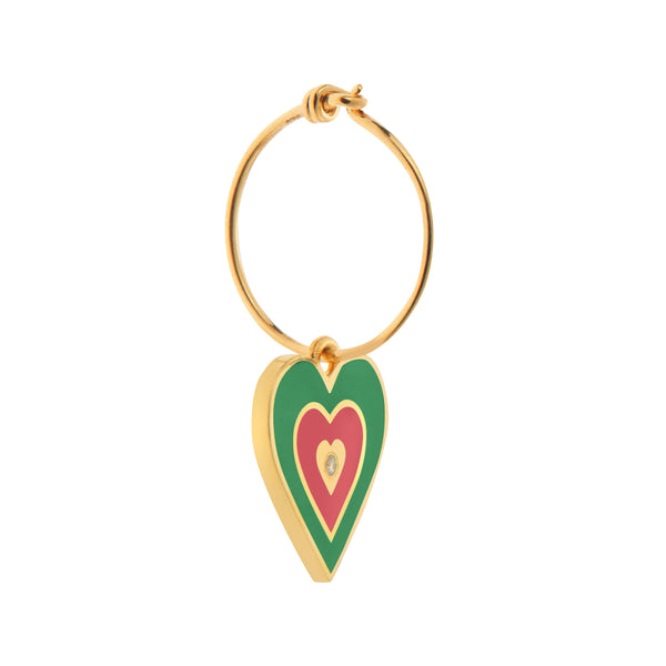 Ileana Makri Heart Beat Hoops Green