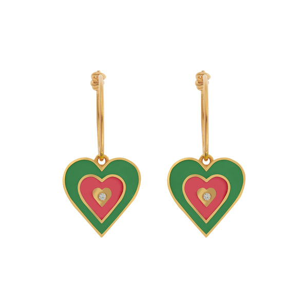 ileana makri Heart Beat Hoops Green