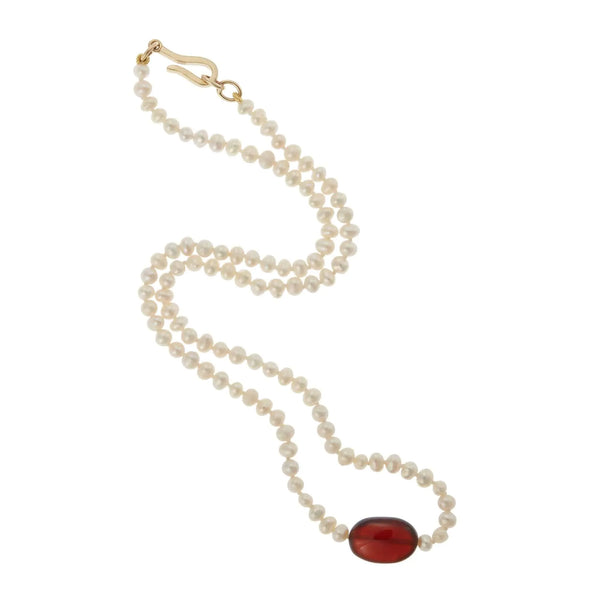 ileana makri Hessonite Pearl Necklace (45cm)