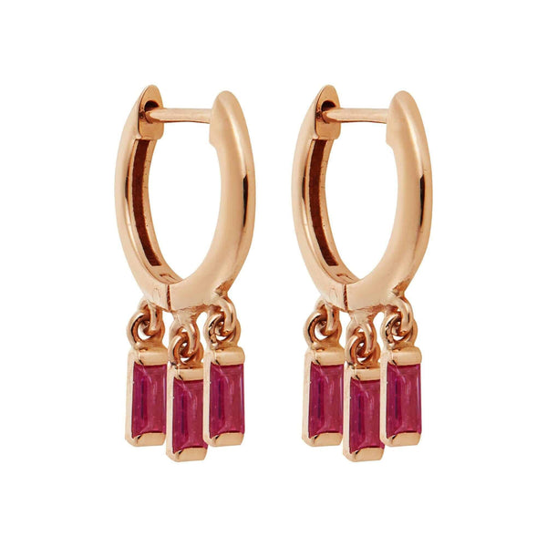 ileana makri Hug Baguette Hoops R-RU