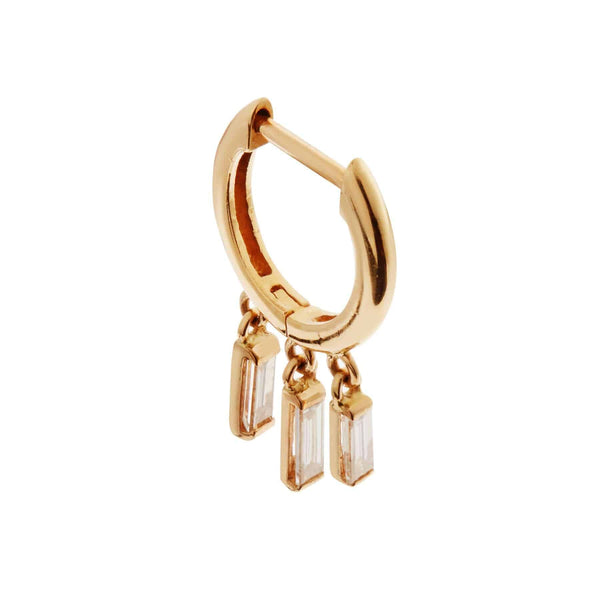 Ileana Makri Hug Baguette Hoops Y-D