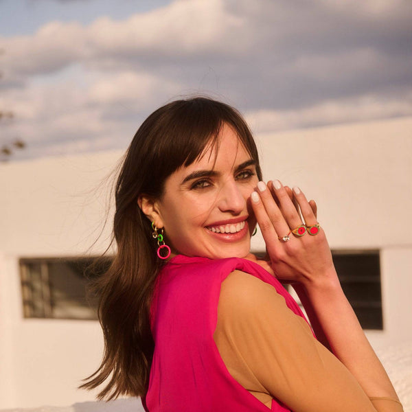 Ileana Makri Hula Hoop Pink Green