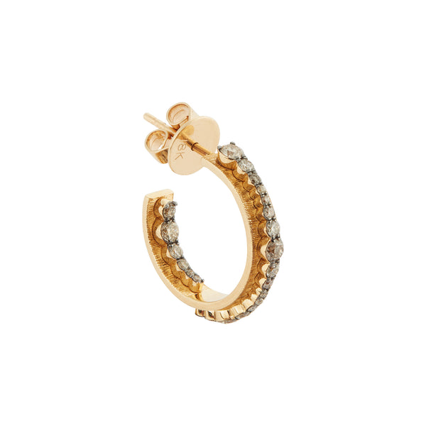 Ileana Makri Inside Out Diamond Ripple Hoops