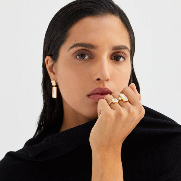 Ileana Makri Inverted Oblong Tile Earrings Y-D