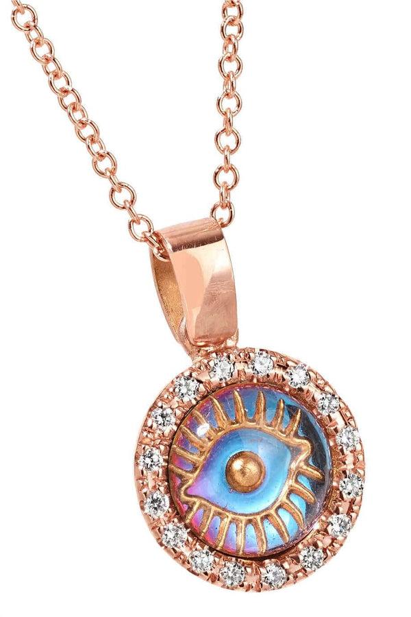 Ileana Makri Iridescent Evil Eye Pendant P-D