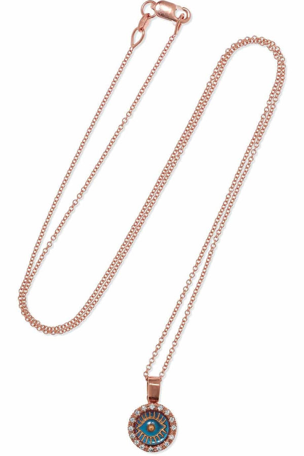 Ileana Makri Iridescent Evil Eye Pendant P-D