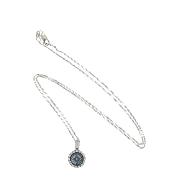 Ileana Makri Iridescent Evil Eye Pendant W-D