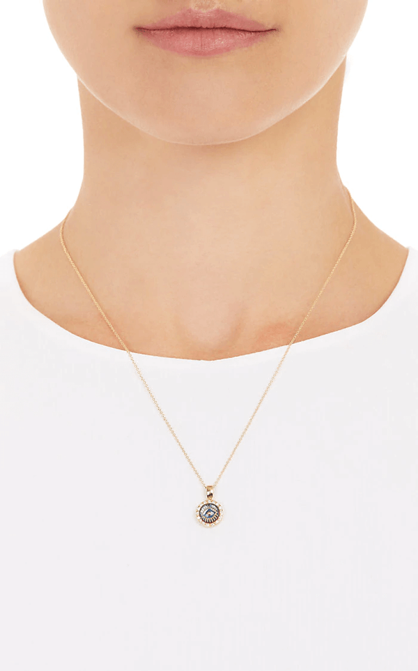 Ileana Makri Iridescent Evil Eye Pendant W-D