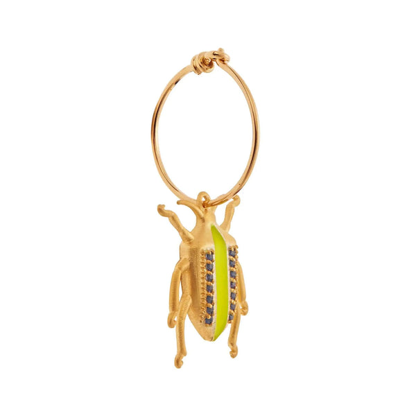 Ileana Makri Jewel Beetle Hoops Yellow Blue