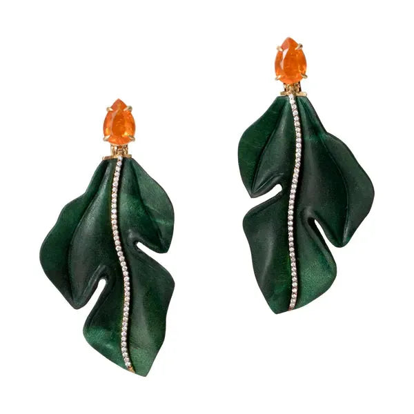 Ileana Makri Jungle Leaf Earrings