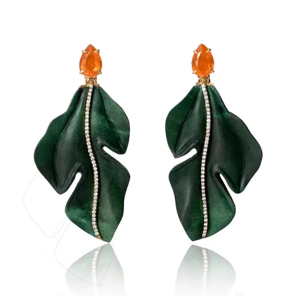 ileana makri Jungle Leaf Earrings