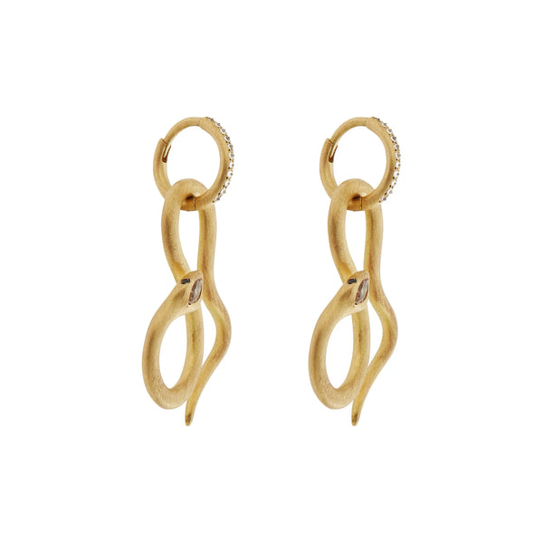 ileana makri Jungle Snake Hoop Earrings