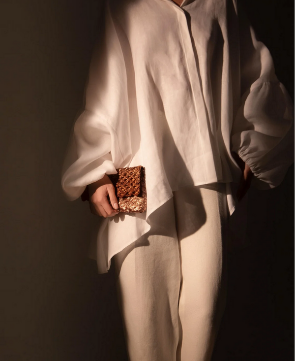 Ileana Makri Kaia Clutch Rose Gold & Copper