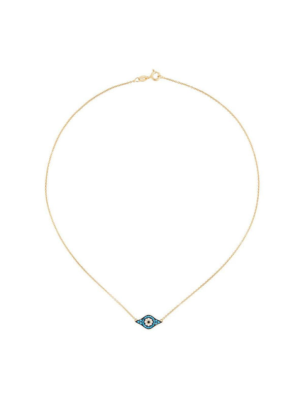 Ileana Makri Kitten Eye Necklace - Blue