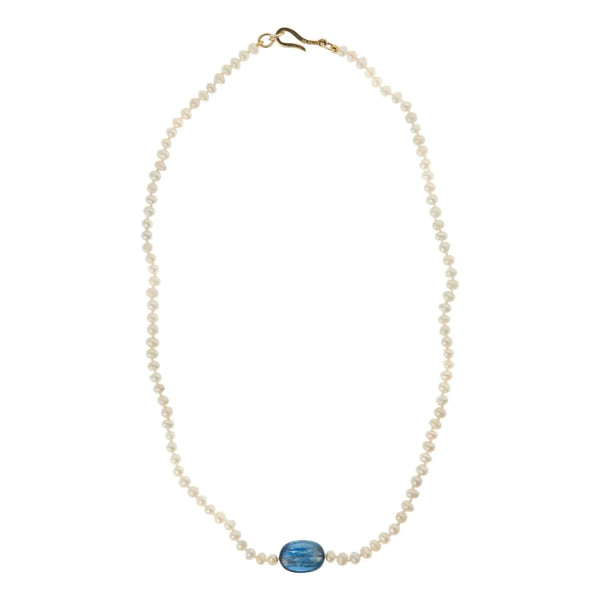 Ileana Makri Kyanite Pearl Necklace (45cm)