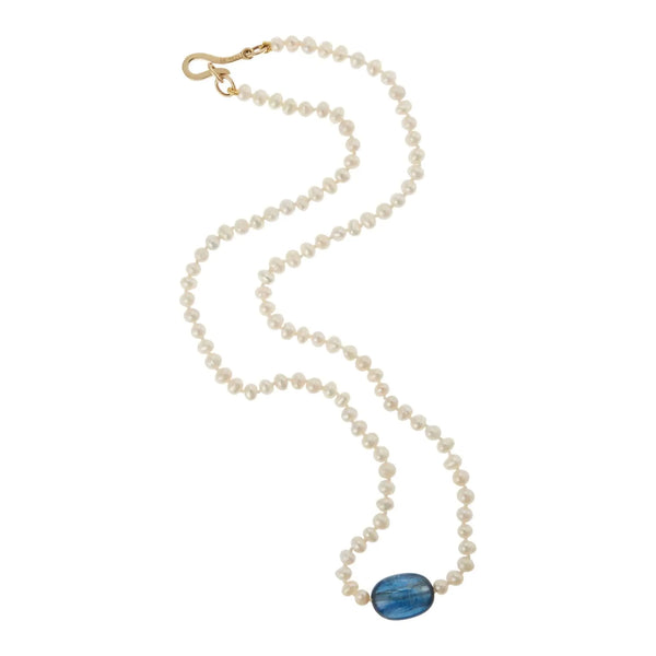 ileana makri Kyanite Pearl Necklace (45cm)