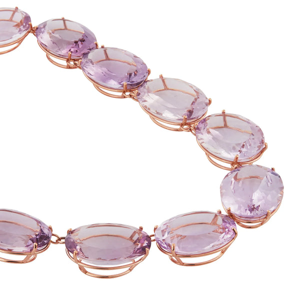 Ileana Makri Large Crown Pink Amethyst Necklace