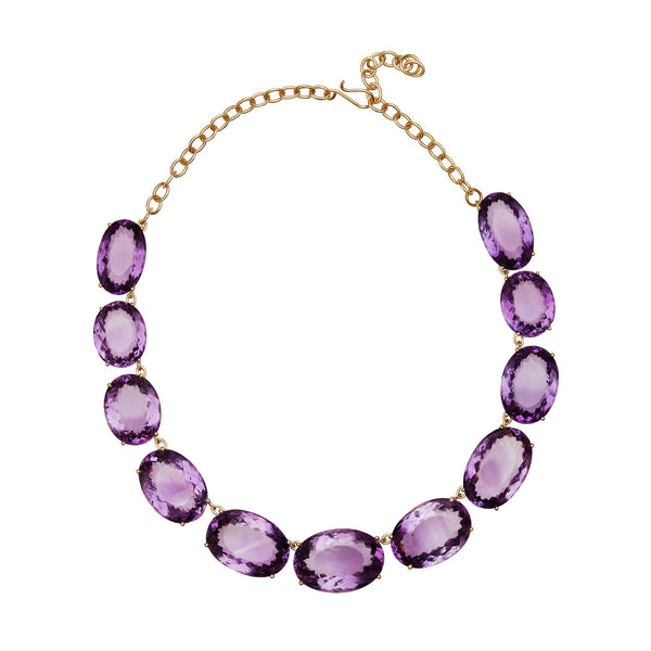 ileana makri Large Crown Purple Amethyst Necklace