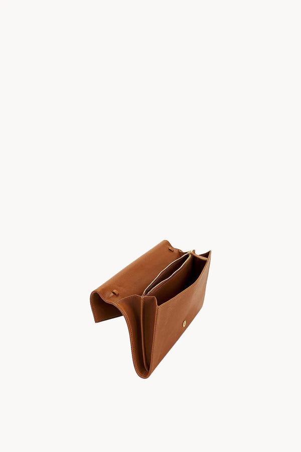 Ileana Makri Large Envelope Bag In Tan Leather