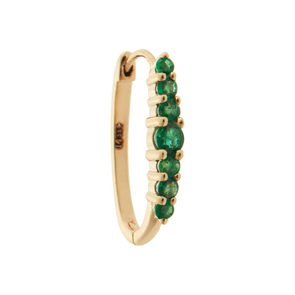 Ileana Makri Large Oval Hoops 7 Emerald Rivulet