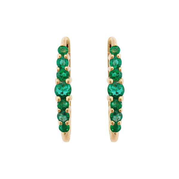 ileana makri Large Oval Hoops 7 Emerald Rivulet