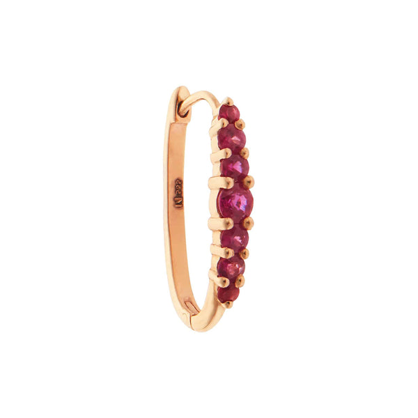 Ileana Makri Large Oval Hoops 7 Ruby Rivulet