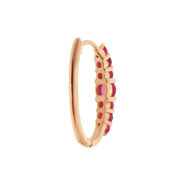 Ileana Makri Large Oval Hoops 7 Ruby Rivulet